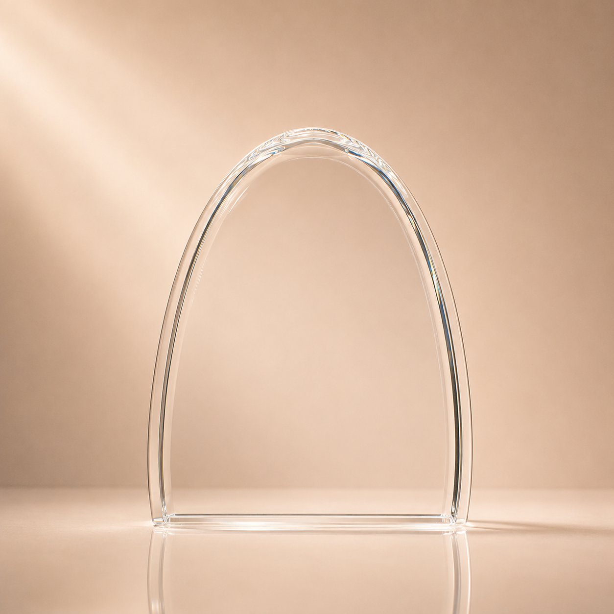 Blank Optical Crystal Arch Award