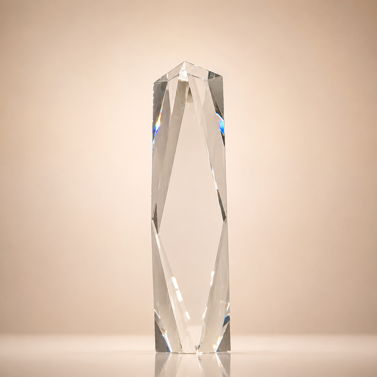 Blank Optical Crystal Obelisk Tower