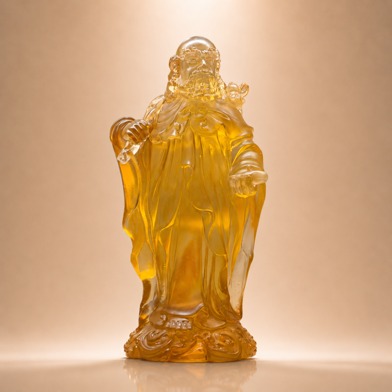 Liuli God of Longevity (Shou Xing) Figurine