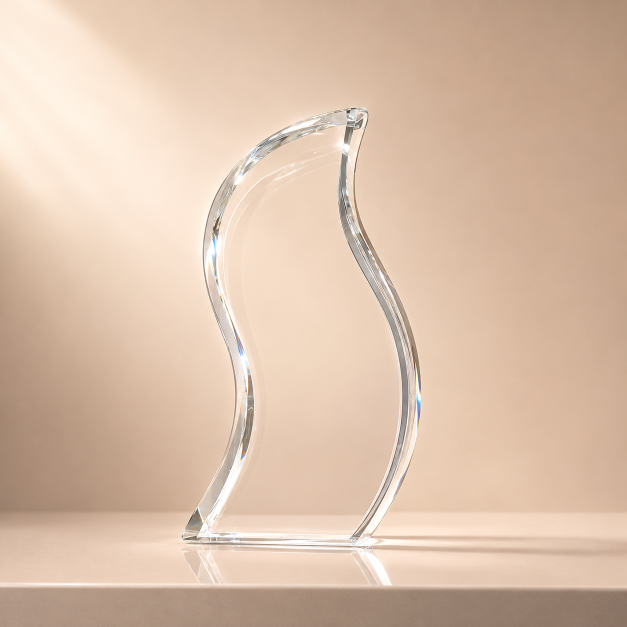 Blank Optical Crystal Flame Award