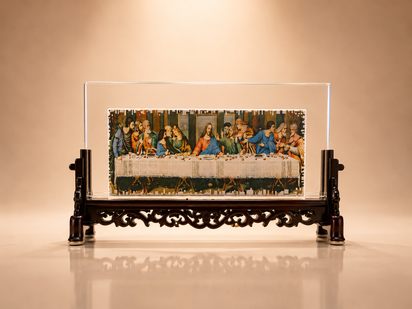 Clear Crystal 'The Last Supper' Display