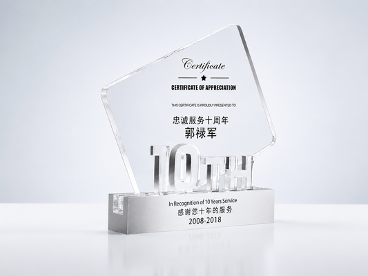 Acrylic Milestone Service Recognition Award