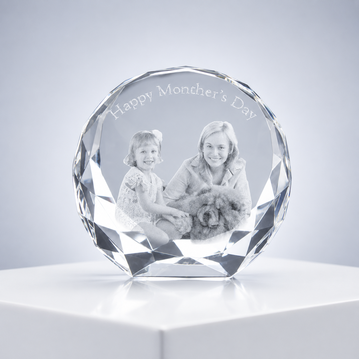 Faceted Crystal Photo Keepsake