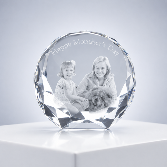 Faceted Crystal Photo Keepsake