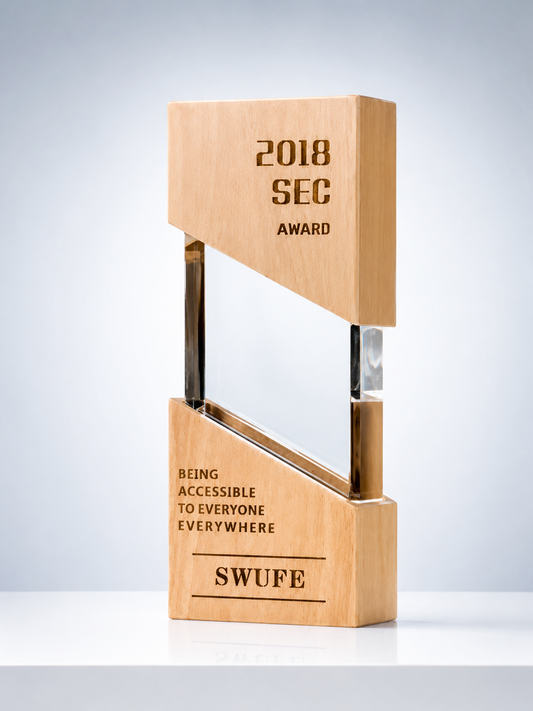 Wood & Crystal Modern Corporate Award