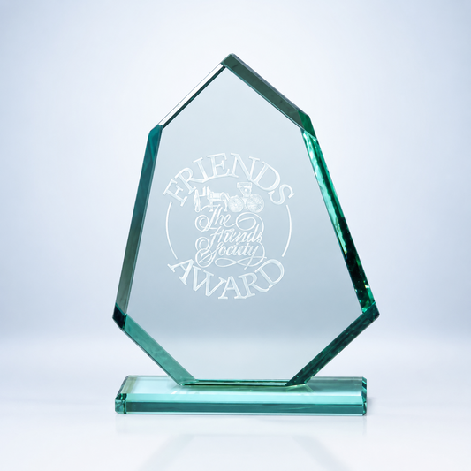 Jade Glass Faceted Recognition Award