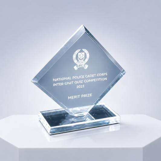 Crystal Diamond Merit Trophy Award