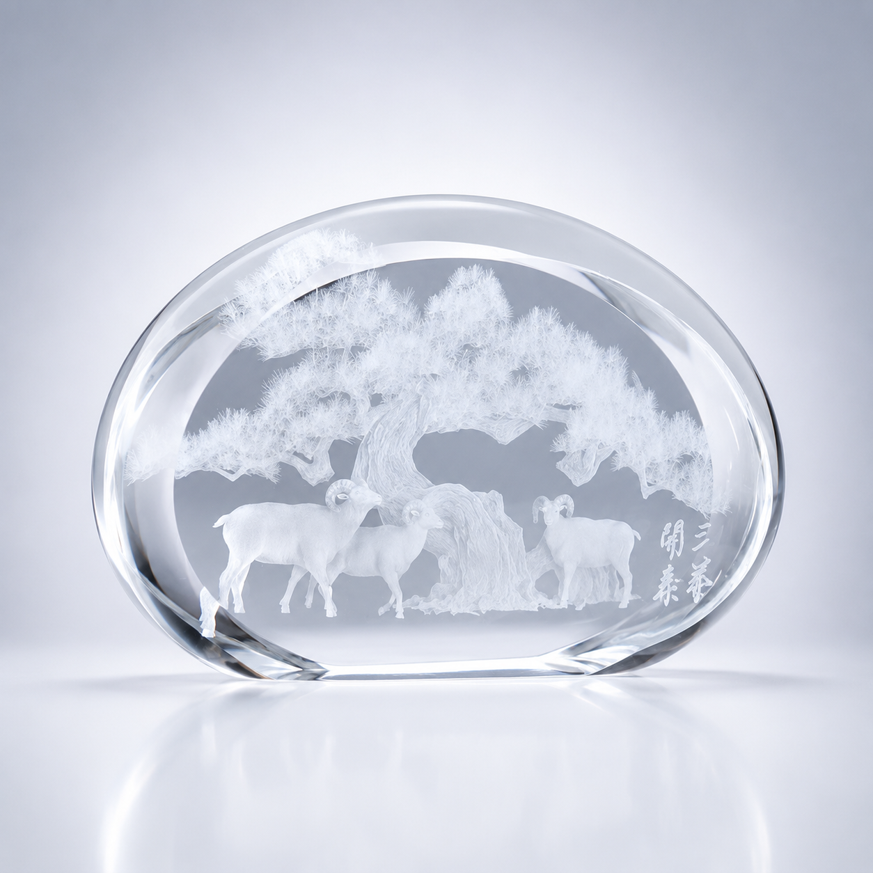 3D Crystal Sheep Art Sculpture