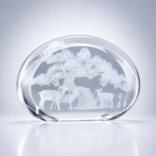 3D Crystal Sheep Art Sculpture