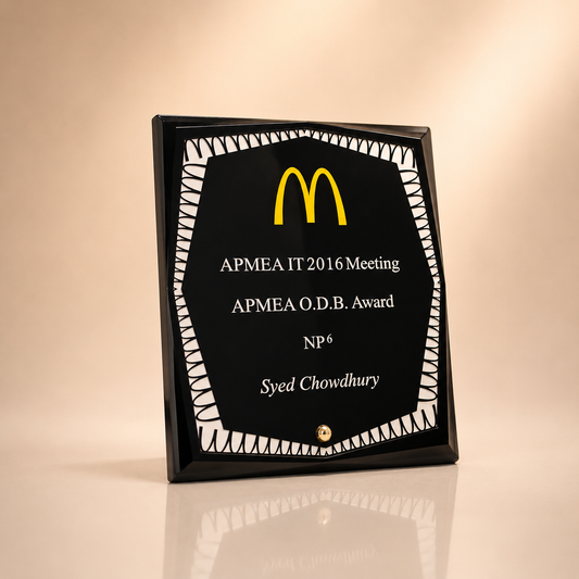 Black Crystal Custom Award Plaque