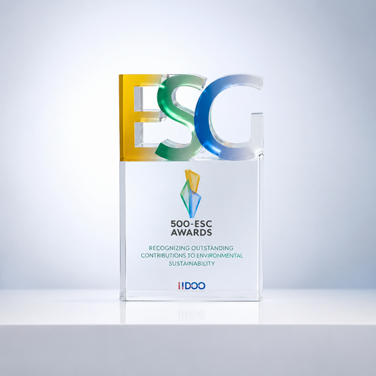 Colored Crystal Custom Logo Award